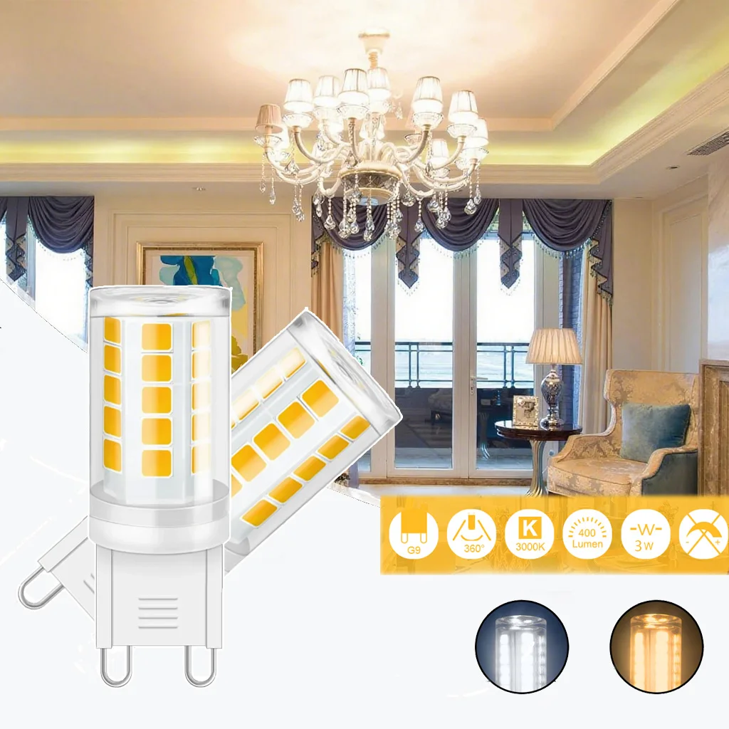 8 pçs 3 pçs lâmpadas led 3w 220v lâmpada led smd2835 sem cintilação holofote quente e fria lâmpada led substituir iluminação halógena para uso doméstico