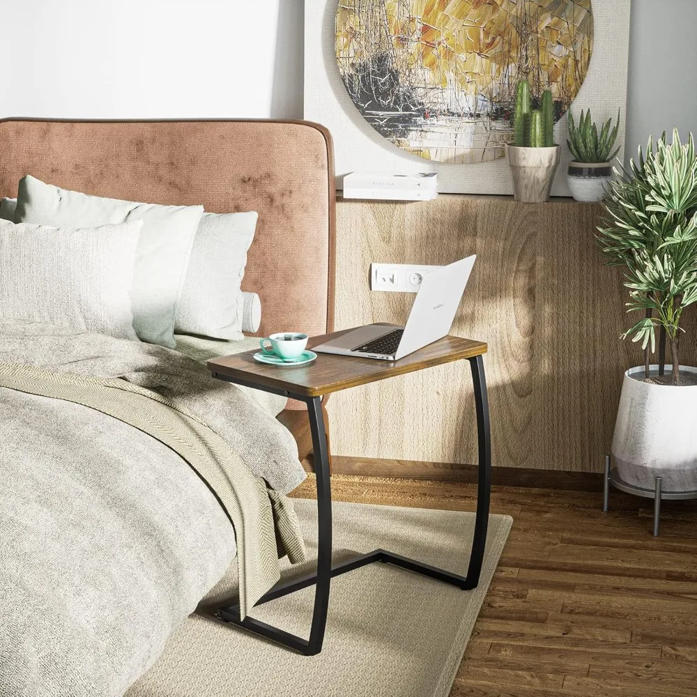 Table d'appoint, table d'appoint, vintage en forme de C