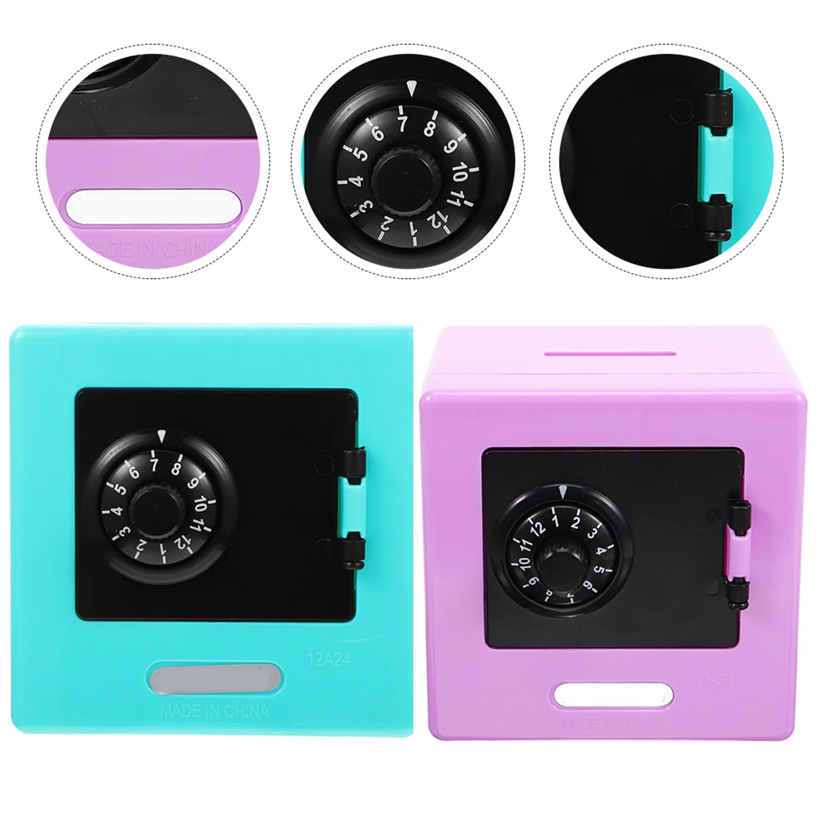 

2 шт. мини-копилки для детей, многофункциональный маленький сейф, контейнер для монет, коробка для накоплений, детская копилка