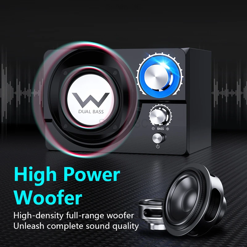 Imagem -04 - Subwoofer de Madeira Alto-falantes Usb Music Center Bluetooth 3.5 mm Audio Player para tv Laptop pc Home Theatre