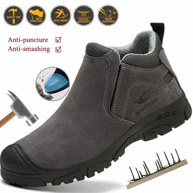 Men\'s Anti-scalding Welding Shoes Anti-puncture Work Boots 6KV Insulated Shoes Safety Boots Industrial Safety Shoes