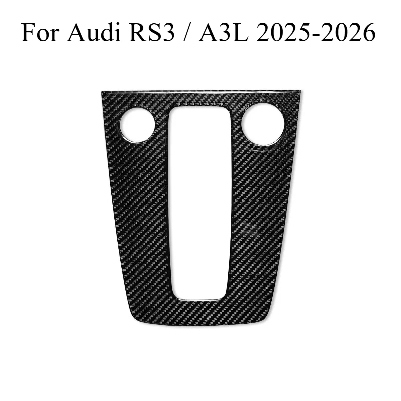 

For Audi RS3 / A3L 2025-2026 Center Console Wrap Kit, Gear Shift & Cup Holder Real Carbon Fiber Soft Interior Protective Film