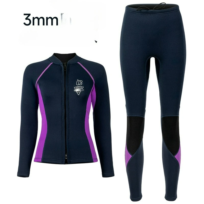 New Women's 3mm Men's Diving Suit Long Sleeved Top or Pants Suitable for Diving, Surfing, Swimming, and Keeping Warm