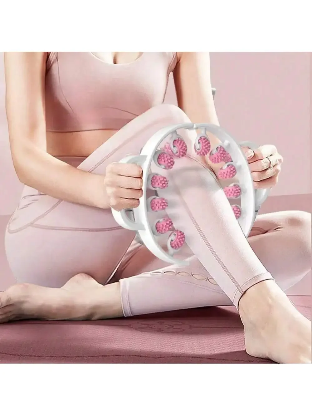 Circular Leg Clamps-360 Degree Muscle Roller Massager Muscle Roller Neck Arm Leg Muscle Relax Massager Sports Yoga Jump mat Anal