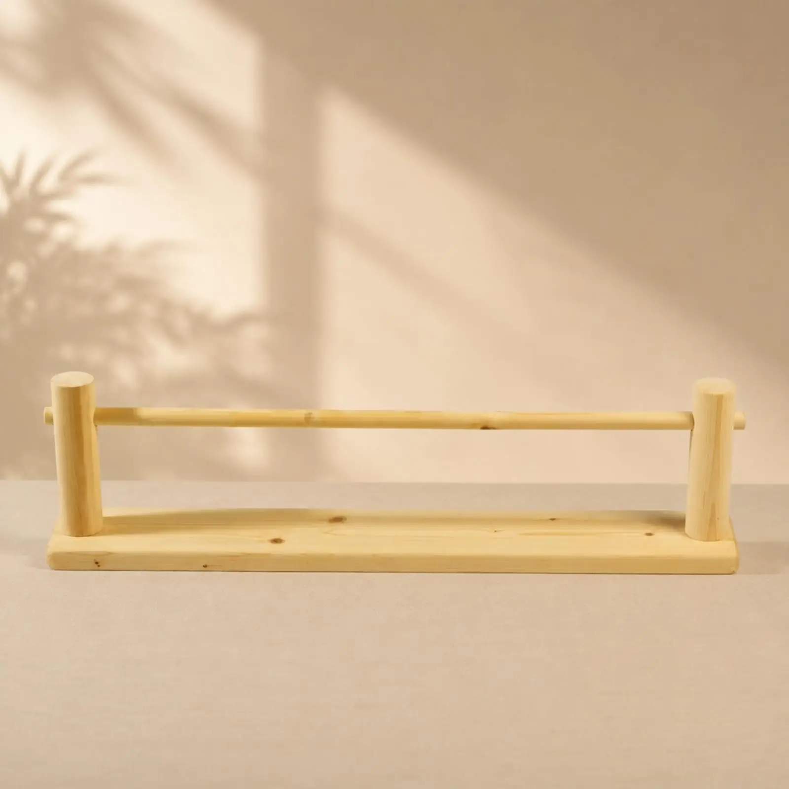 Solid Wood Paper Roll Holder for Art Studio Desk Rack with Smooth Rotating Rod for Paper Dispensing