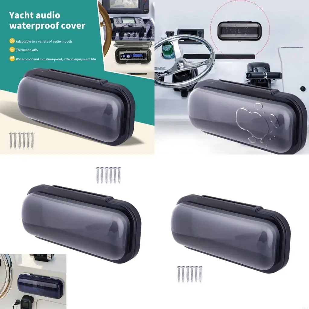 6XDF Fast Mount Waterproof Shelter Saltwater Proof Stereo Protector High Durability Speaker Cover for Boat Sound Systems