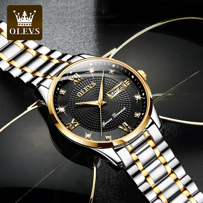 OLEVS Top Brand Automatic Mechanical Watches Mens Luminous Date Fashion Business Men Watch Waterproof Relogios Masculino New