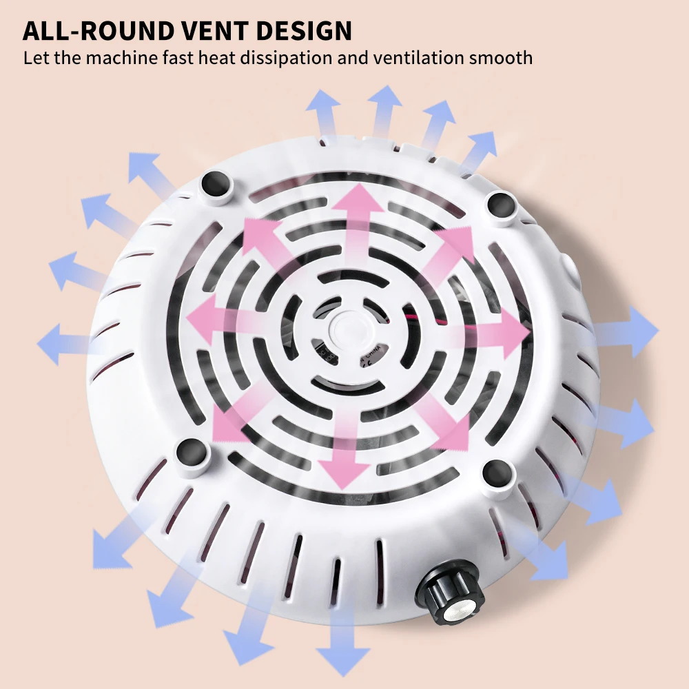 เครื่องดูดฝุ่นเล็บทรงพลัง 4500 รอบต่อนาที เครื่องดูดฝุ่นขัดเล็บระดับมืออาชีพ พร้อมไส้กรองแบบถอดได้