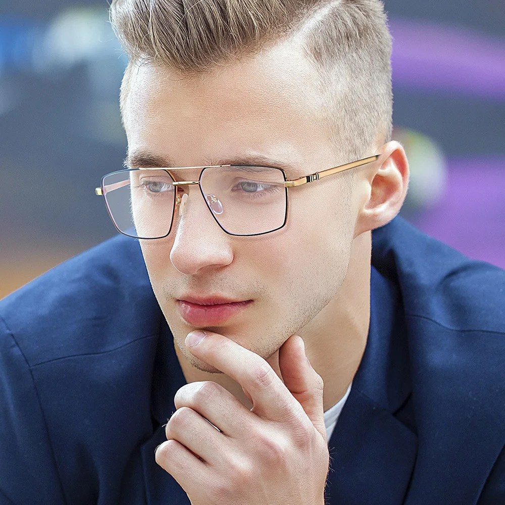 JMISUS New Arrivals Aviator Prescription Glasses Round Myopia Eyewear High-quality Metal Optical Eyeglasses for Man