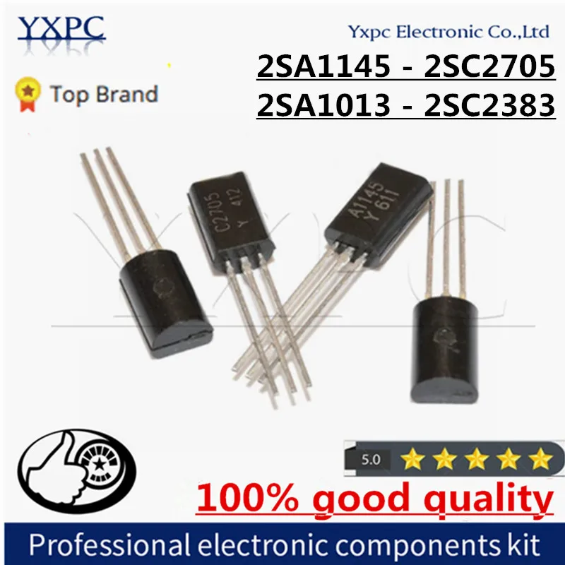 TO-92L 2SA1145 2SC2705 TO-92, 25 Pares, A1013 + 25pcs A1013 2SC2383 2SC2383, 25 pares