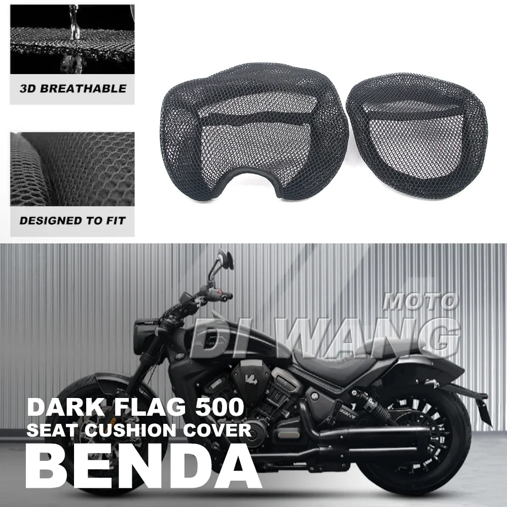 For Benda Dark Flag 500 BD 500 Bd500 HeiQi500 Anti-Slip 3D Mesh Fabric Seat Cover Breathable Waterproof Motorcycle