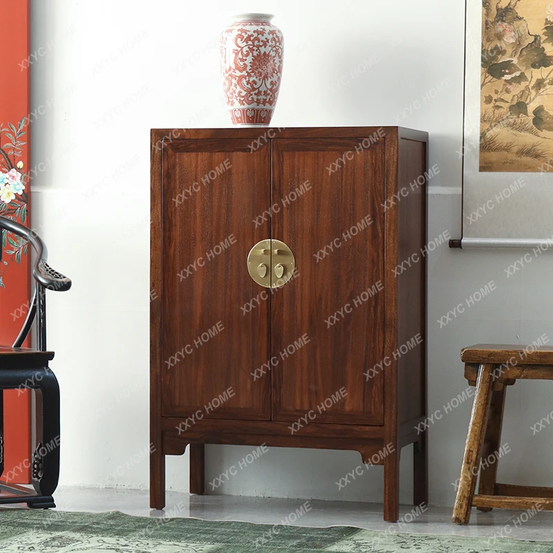 

Ebony Chinese-style entrance cabinet Solid wood antique simple Ming classical foyer storage