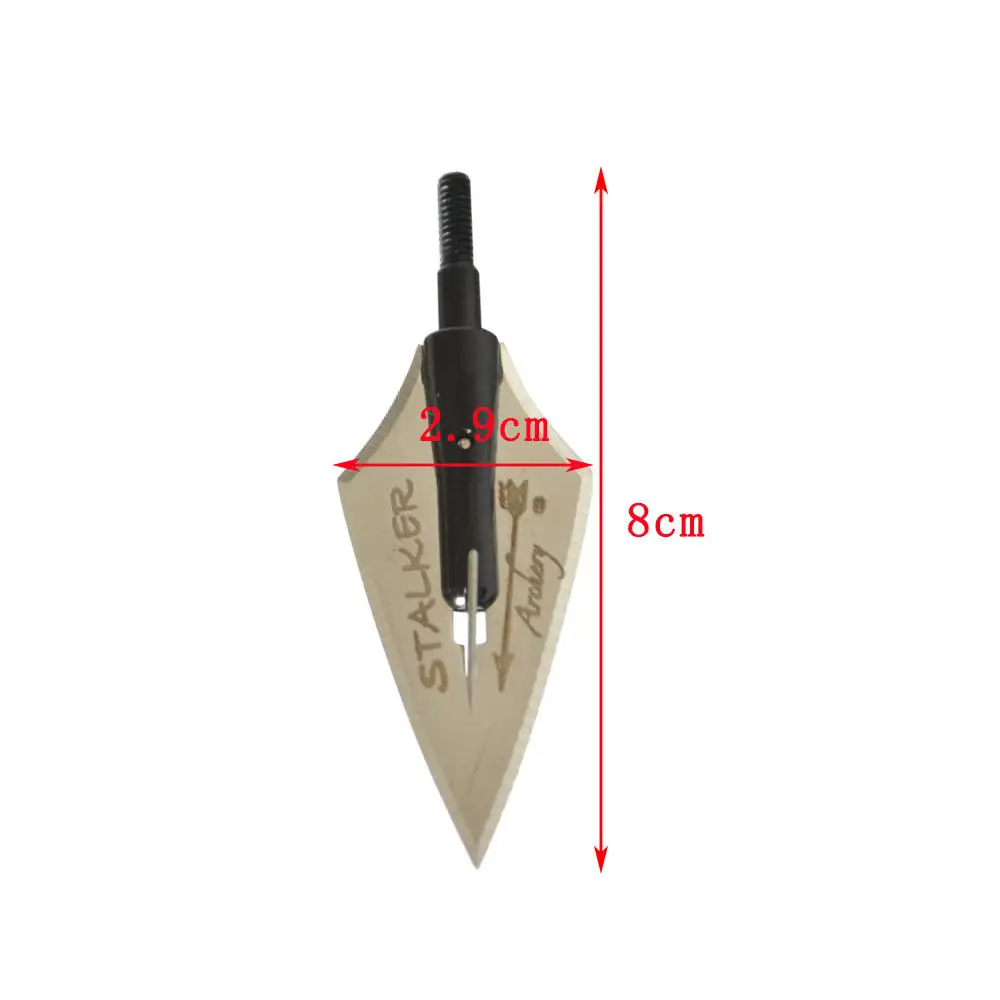 Wholesale Arrow Tip Aluminum Archery 2 blade Fixed Broadhead for Compound Bow and Carbon Arrow