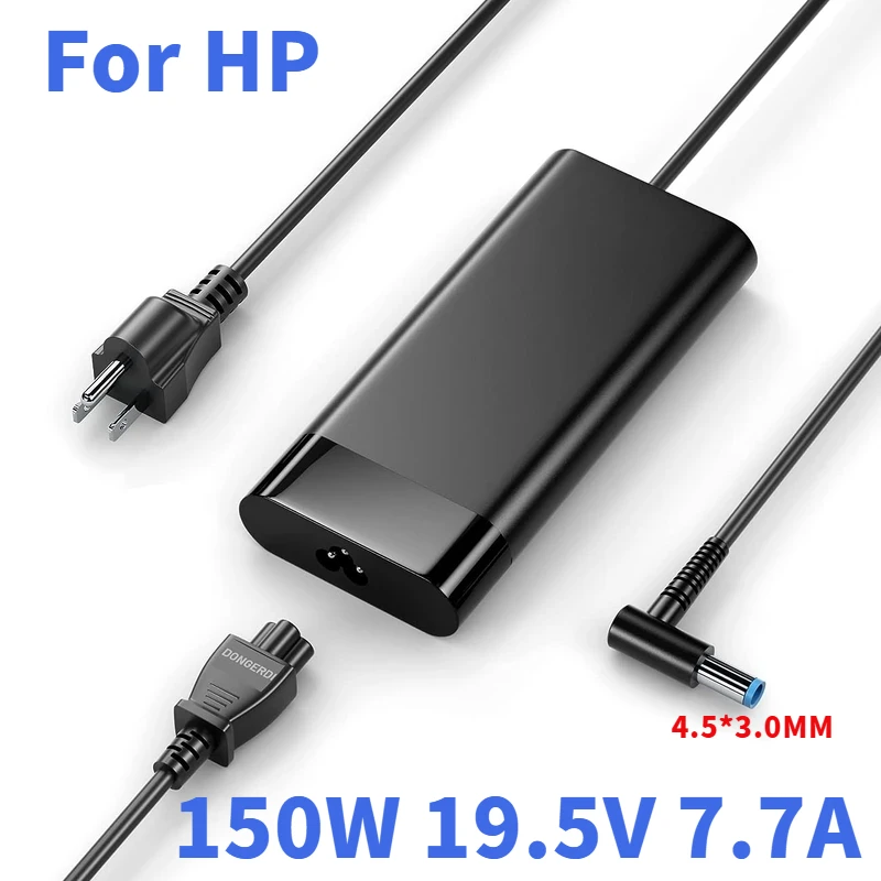 

150W 19.5V 7.7A AC Laptop Power Adapter Charger For HP Zbook/Studio G3 G4 G5 G6 OMEN 15 17 Pavilion Gaming 15 17 Laptop Supply