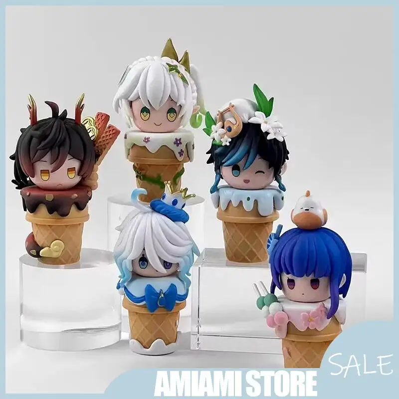 

Game Genshin Impact Action Figures Ice-cream Cute Raiden Shogun Nahida PVC Model Furina Decoration Dolls Birthday Gift Kids Toys