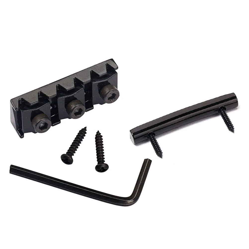 

String Retainers Set Locking Nut Black Guitar Bar Repair Kit Screw Tool Guitar String Replacement Parts
