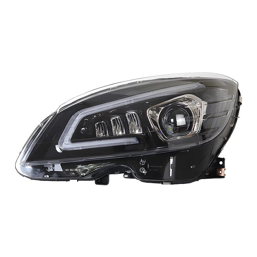 Car Front Lamps for Benz C200 C260 C300 2007-2010 W204 Auto Headlight Assembly Upgrade LED Angel Eyes Projector Lens Accessories