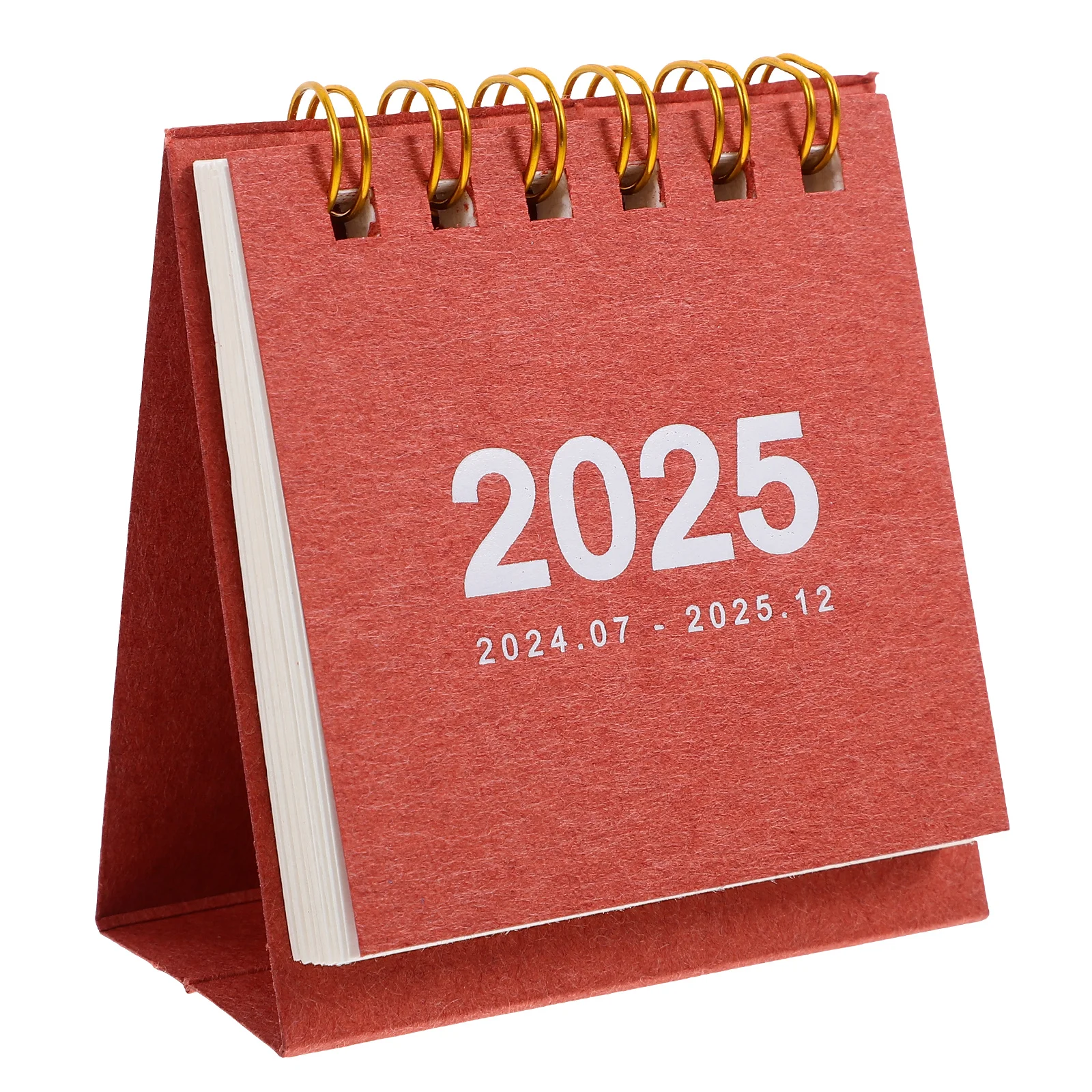 

Creative Mini Desktop 2024-2025 Office Desk Stand Up Table Decorative Standing Calendar Compact Size Smooth Paper Coil Design