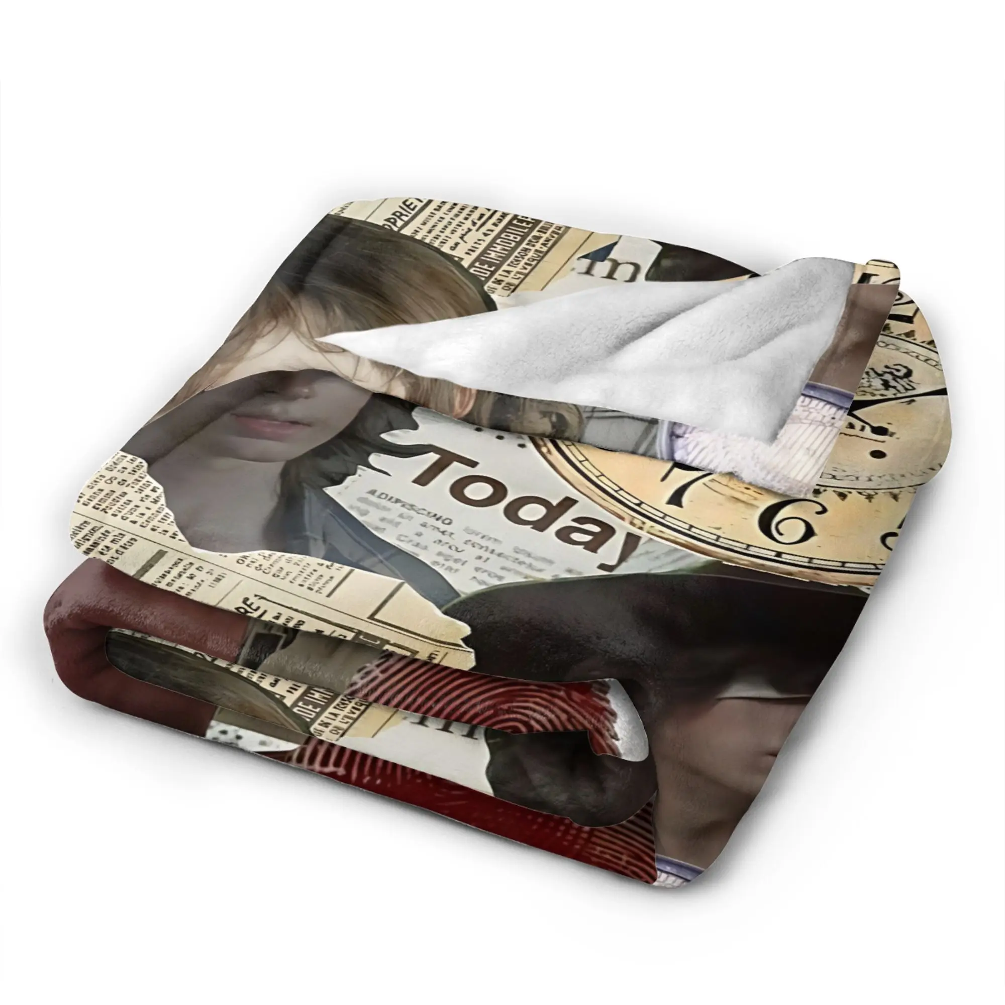 Customize Ultra-Soft Flannel Blanket, Themed Carl Grimes Collage Blanket, Super Soft, Warm for Autumn And Winter, Lightweight, C