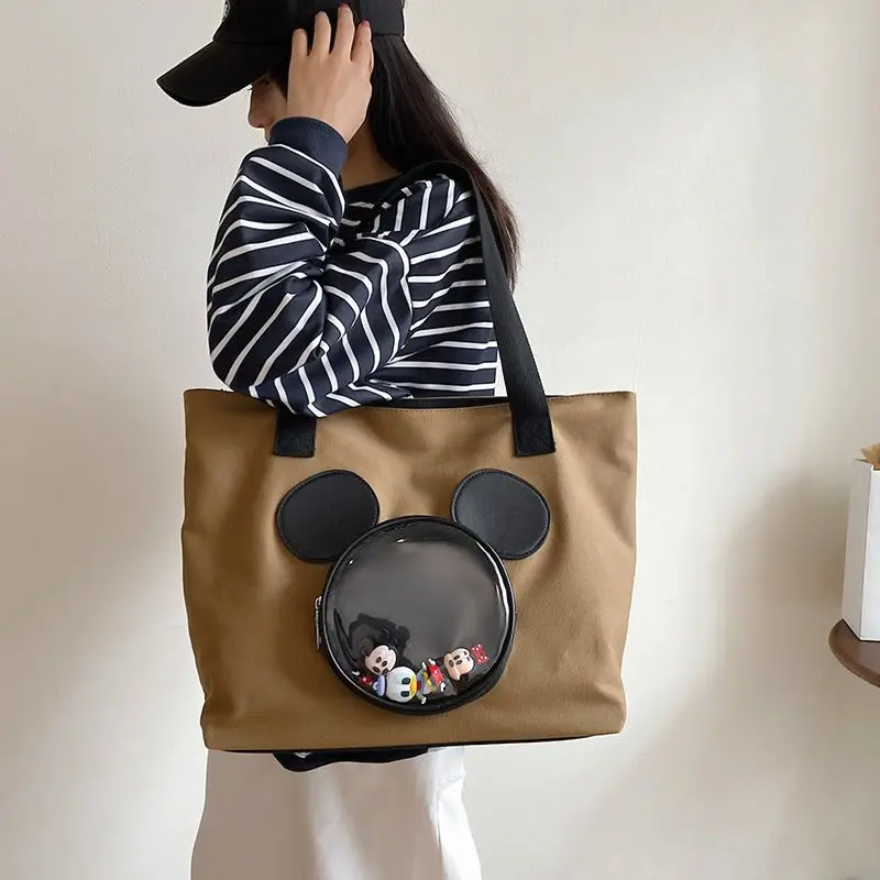 New Disney  cartoon wemen 3D Mickey Minnie Bag Outdoor Shopping Large Capacity Baby Handbag Big lady Shopping Bag