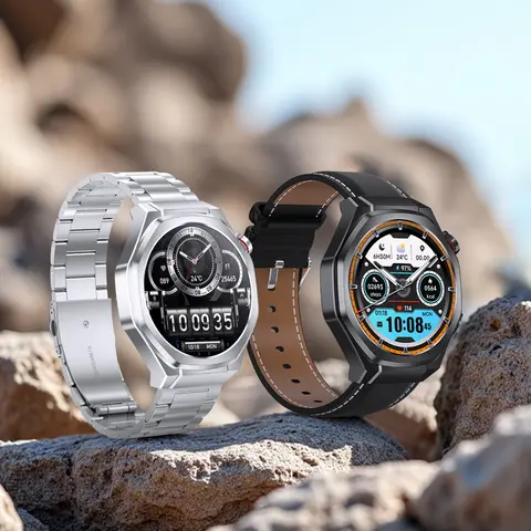 Para Watch 5 pro Reloj inteligente para hombres - Pantalla HD AMOLED de 1,53 pulgadas GPS Monitor de ritmo cardíaco Bluetooth Capacidad de llamadas IP68 Resistente al agua