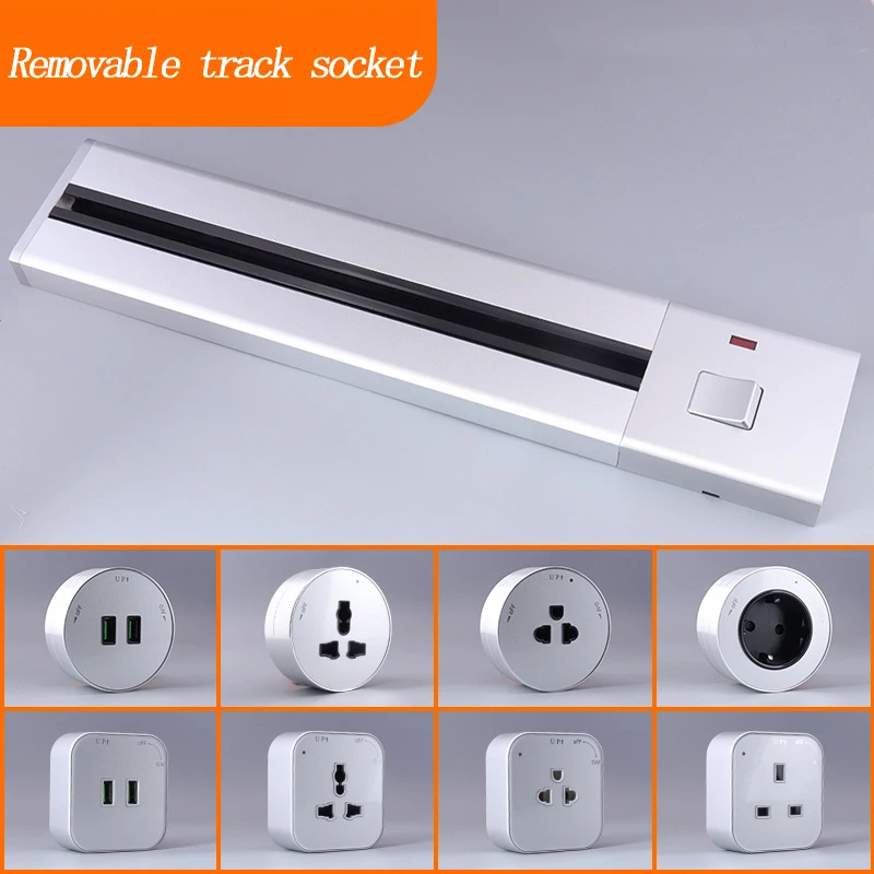 

Eu Power Rail Socket Kitchen Dedicated Exposed Wireless Strip Wiring Board Household British US Universal Type-c 3.1A Usb Socket