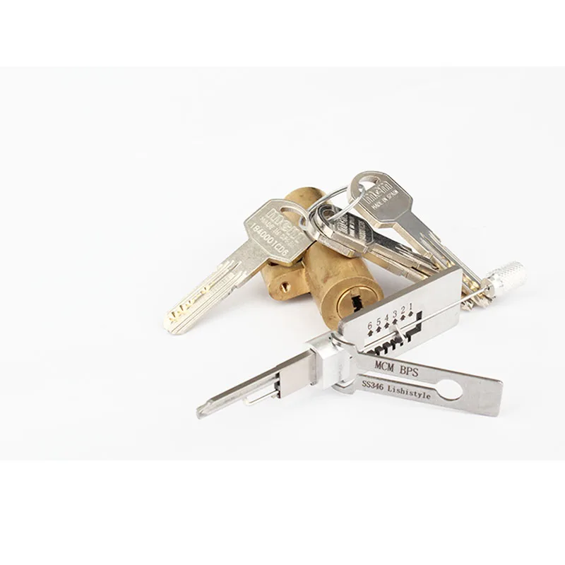2024 Lishi Tool LISHI Style MCM BPS SS346 Lishistyle 2-in-1 Spagna ock Opener ock Pick Set Strumenti per fabbro