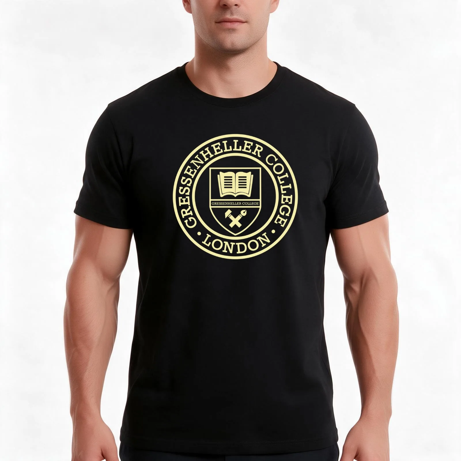 Gressenheller University T-Shirt, Summer Casual Cotton Tee, Oversized Streetwear Tops, Vintage Graphic Print, Unisex Men Women