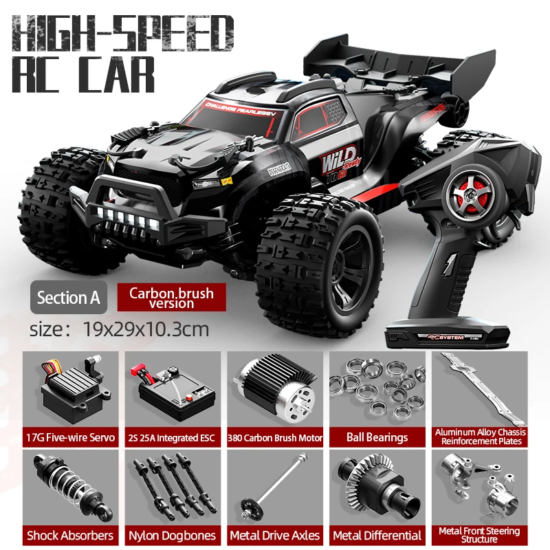 JJRC C8810 Remote Control Car SCY 18101 RC Cars 35KM/H 2.4GHz High Speed Cars Off Road Truck Model Car Toys for Kids Boys Gifts