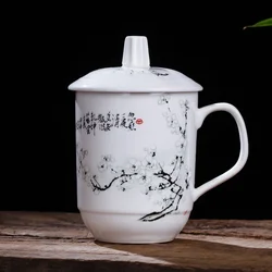 Chinese style Ceramic Cup tea mugs,Personality Retro Milk Juice Lemon Mug Coffee Tea Cup Home Office Drinkware Unique Gift