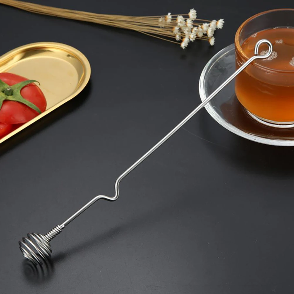 

3Pcs Honey Stirrer Stainless Steel Spiral End Honey for Jar Syrup Stirring Spoon Easy Use Gift for Beekeeper