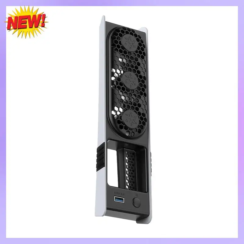 

T24C For PS5 Slim Upgraded Cooling Station 3 Cooling Fan RGB USB For PS5 Slim /Pro Disc Digital Edition Console Accessories B