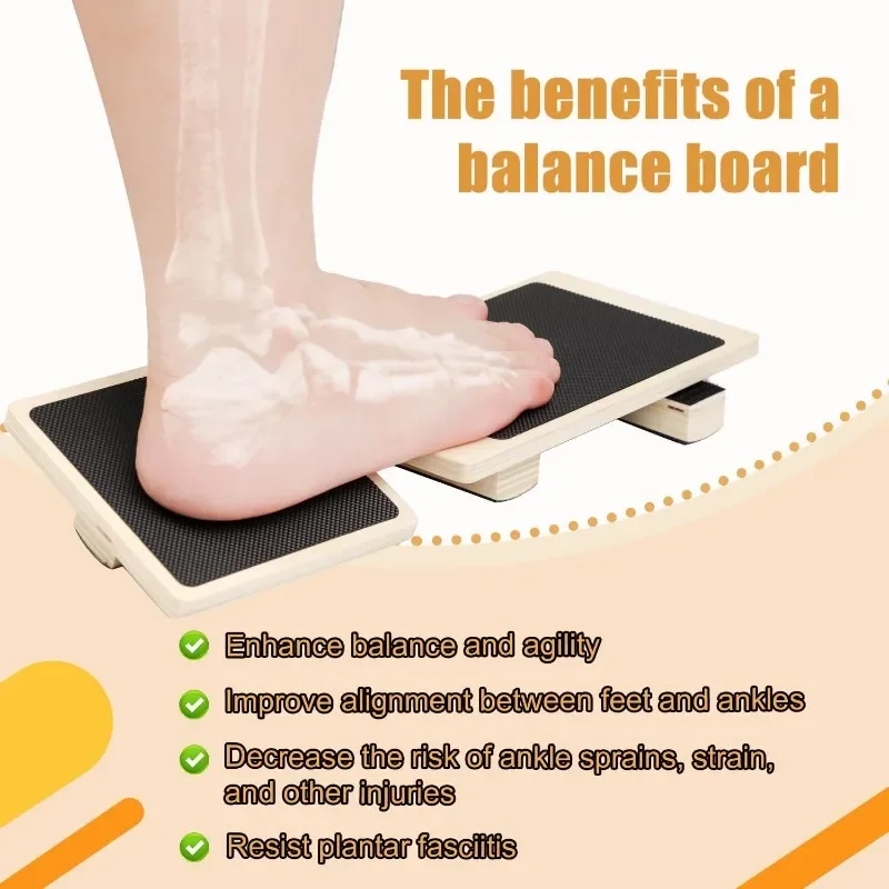 Einzelne Holz Knöchel Fuß Bahre Knöchel Fuß Stärkung Exerciser Anti Slip Wobble Board Haltung Corrector Knöchel Stabilisator