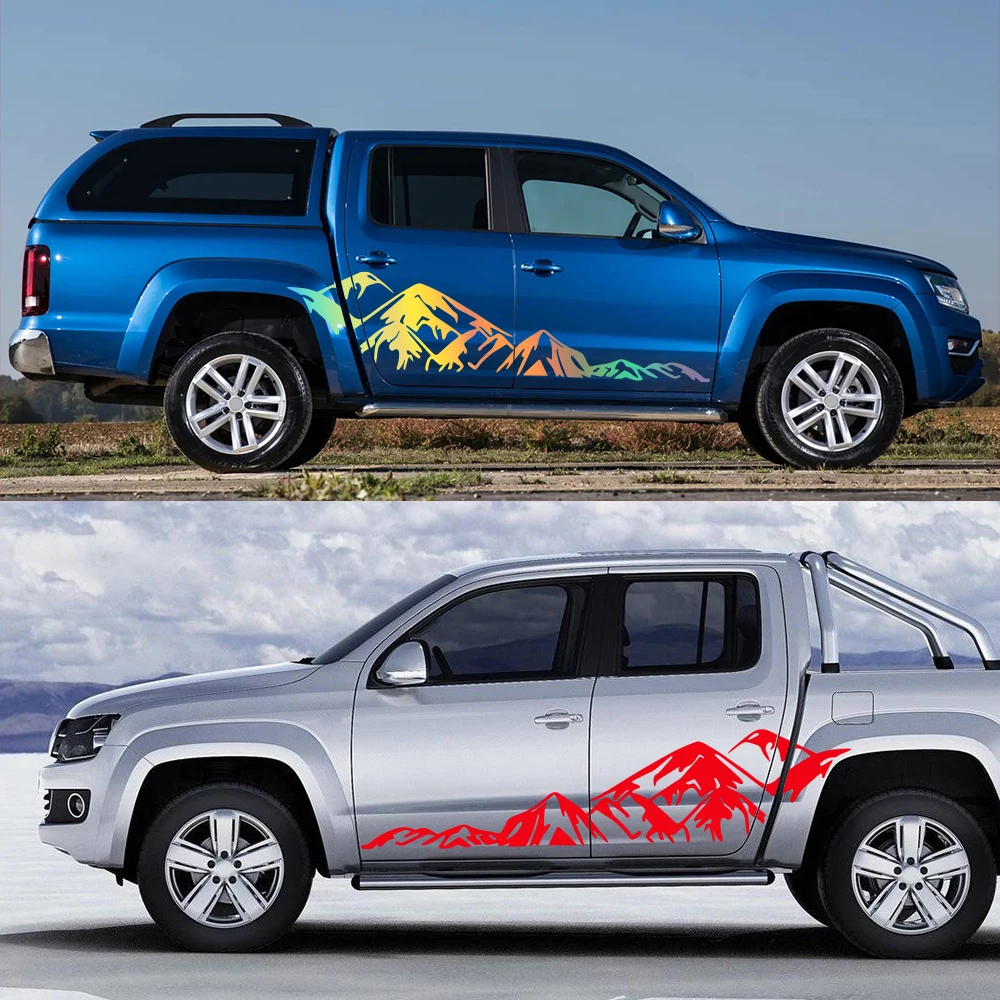 

Car Graphics Mountain Sticker For Volkswagen Amarok Toyota Hilux Dodge RAM Isuzu Dmax GWM Poer Nissan Navara Pickup Decoration