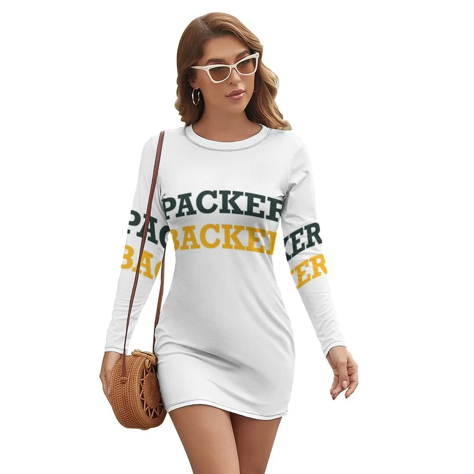 

Packer Backer - Show Your Green Bay Packers Pride Long-sleeved Dress summer dresses ladies 2024 women long dresses dress