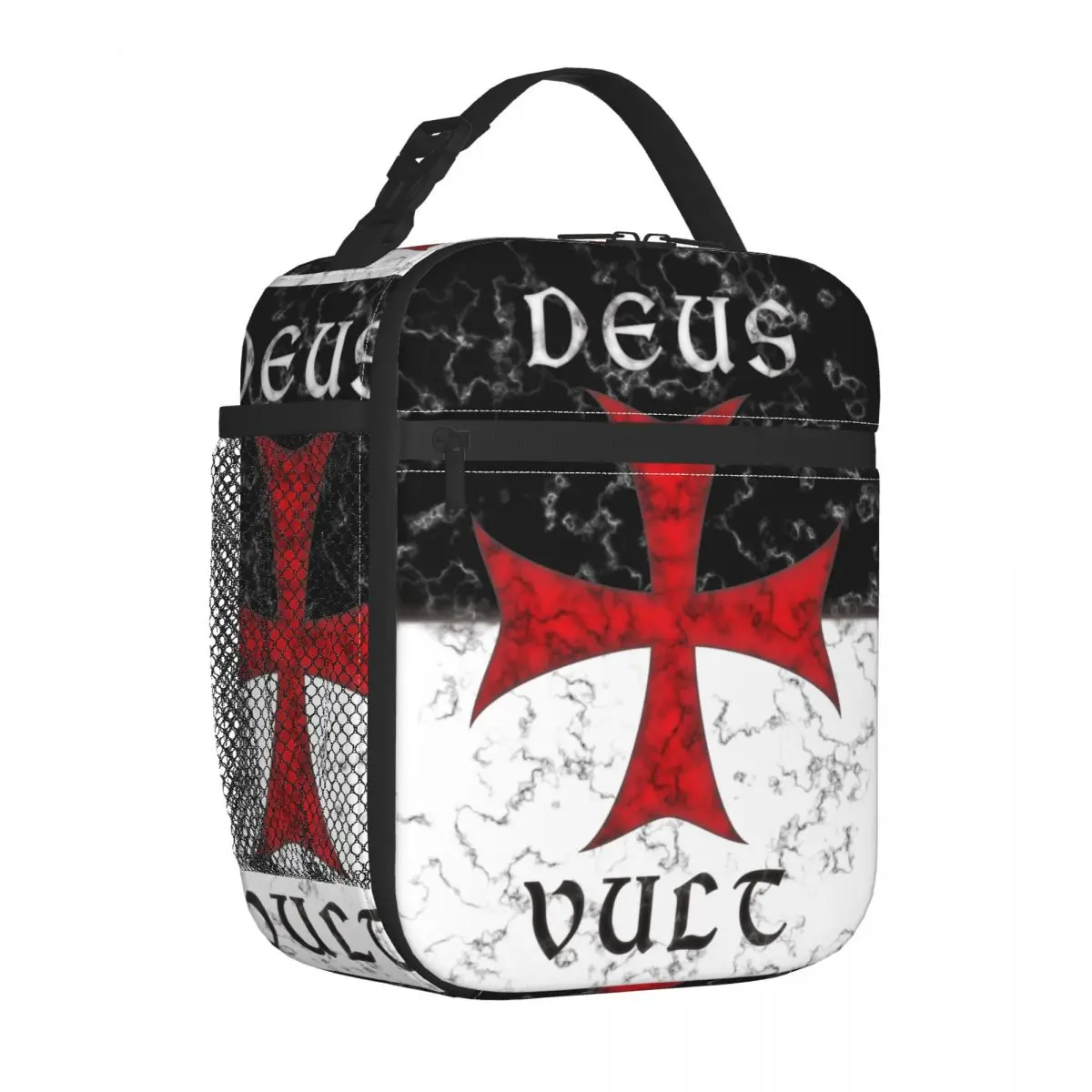 Templar Knight Jerusalem Cross Seal Medieval Warrior Symbol Insulated Lunch Bags Women Resuable Thermal Cooler Food Lunch Box