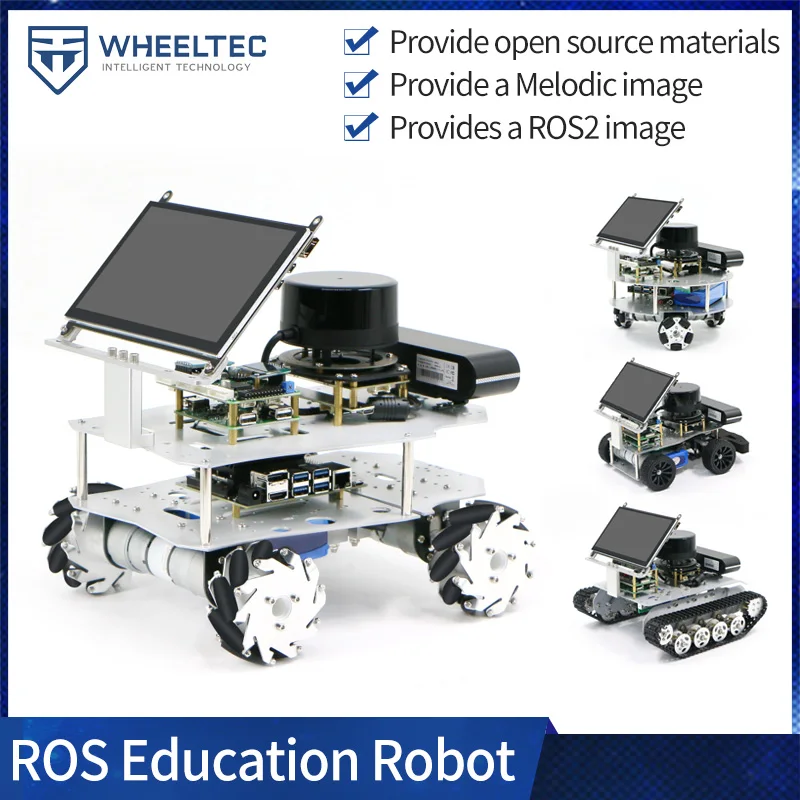 Used for raspberry Pi ROS ROBOT CAR maximum load McNum wheel voice radar navigation with MG513 encoder motor Programmer