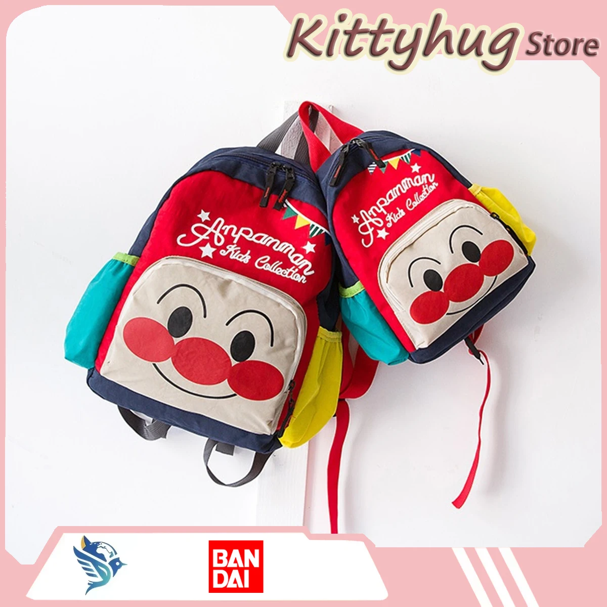 Рюкзак-мессенджер Bandai Anpanman 2026: Новинка, милый мультяшный стиль, школьный ранец, прекрасный подарок, аниме-атрибутика
