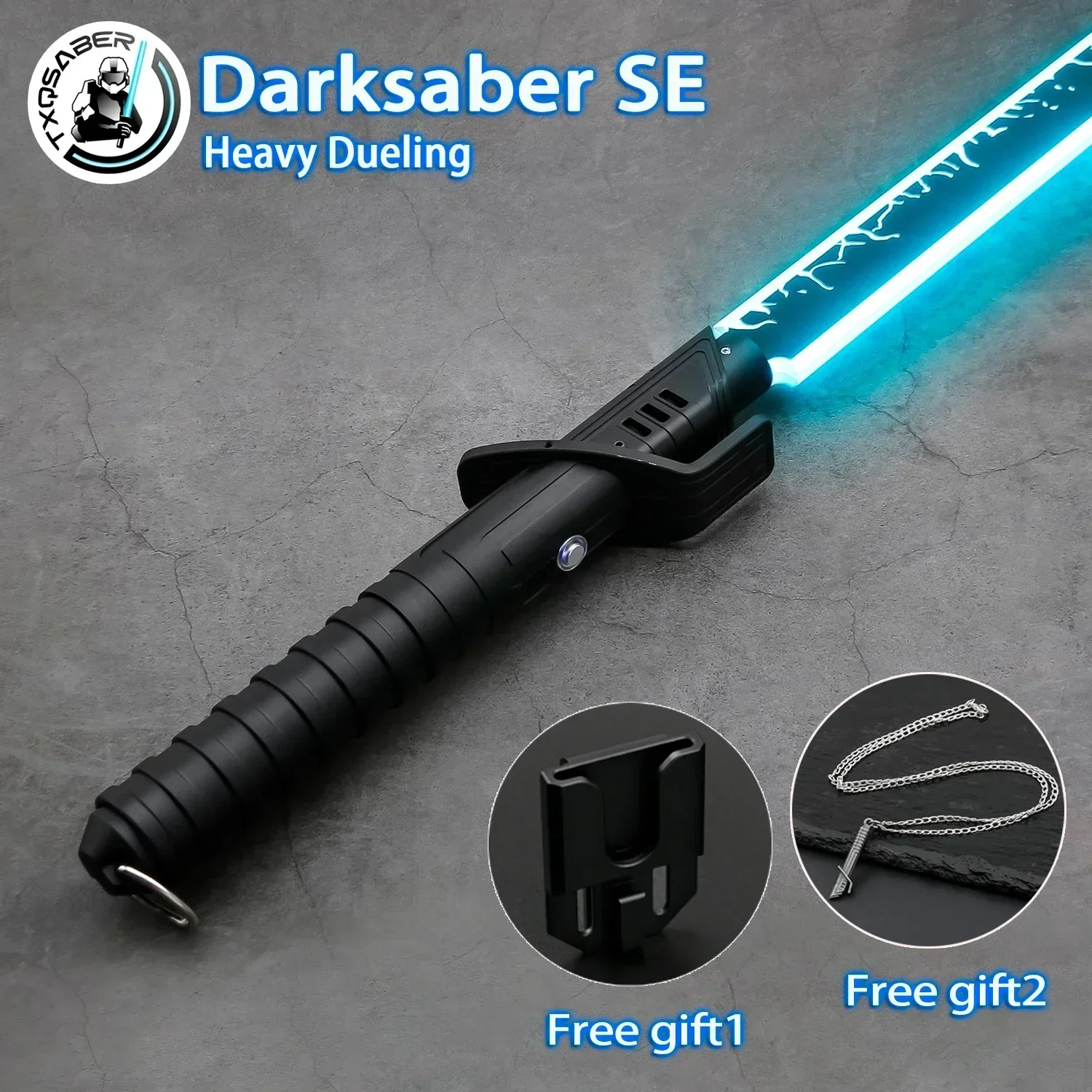 

TXQSABER Darksaber SE Lightsaber Metal Hilt Heavy Dueling Proffie 2.2 Light Sword SNV4 Neo Pixel Laser Cosplay Gift