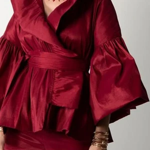 بلوزة كشكشة طويلة الأكمام غير رسمية للنساء ، سيدة المكتب ، قمصان أحادية اللون ، ياقة طية صدر السترة أنيقة ، أزياء نسائية أعلى 6 مبيعات للبلوزات الجميلة والمختلفة - رقم 6