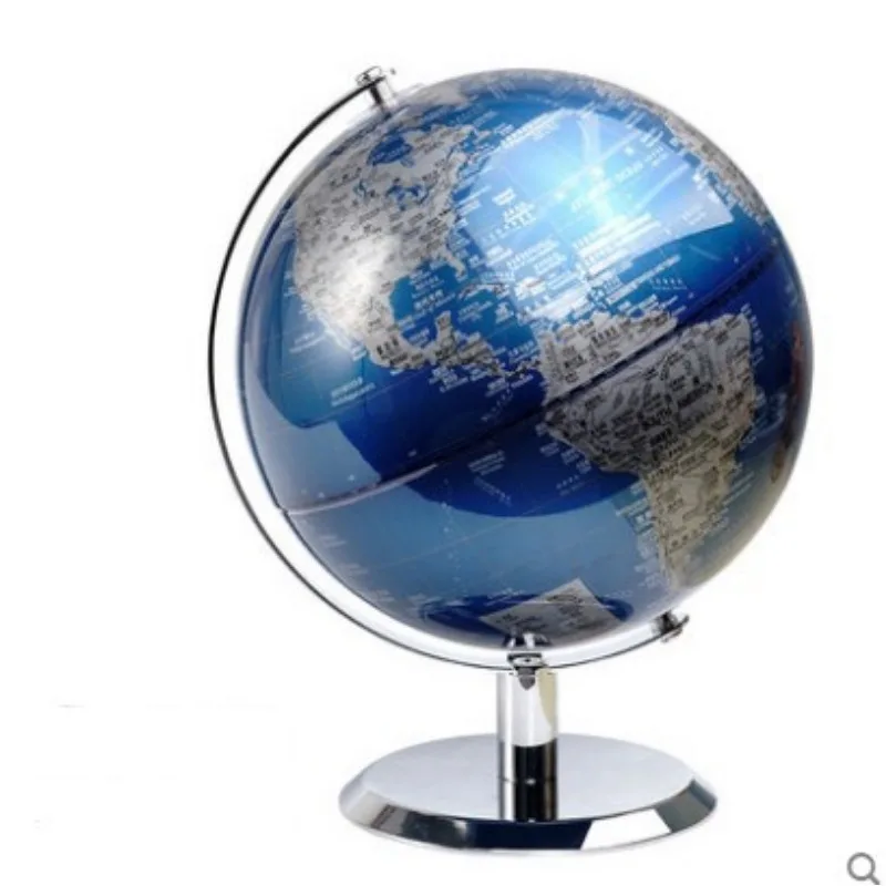 Fashion Premium Metal World Globe with 25cm High Definition 2017 Office Study Decoration Globo Terrestre