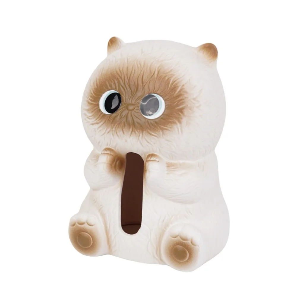 

Creative Ceramic Cat Tissue Box Kawaii Decorative Napkin Paper Box Modern Towel Organizer Household