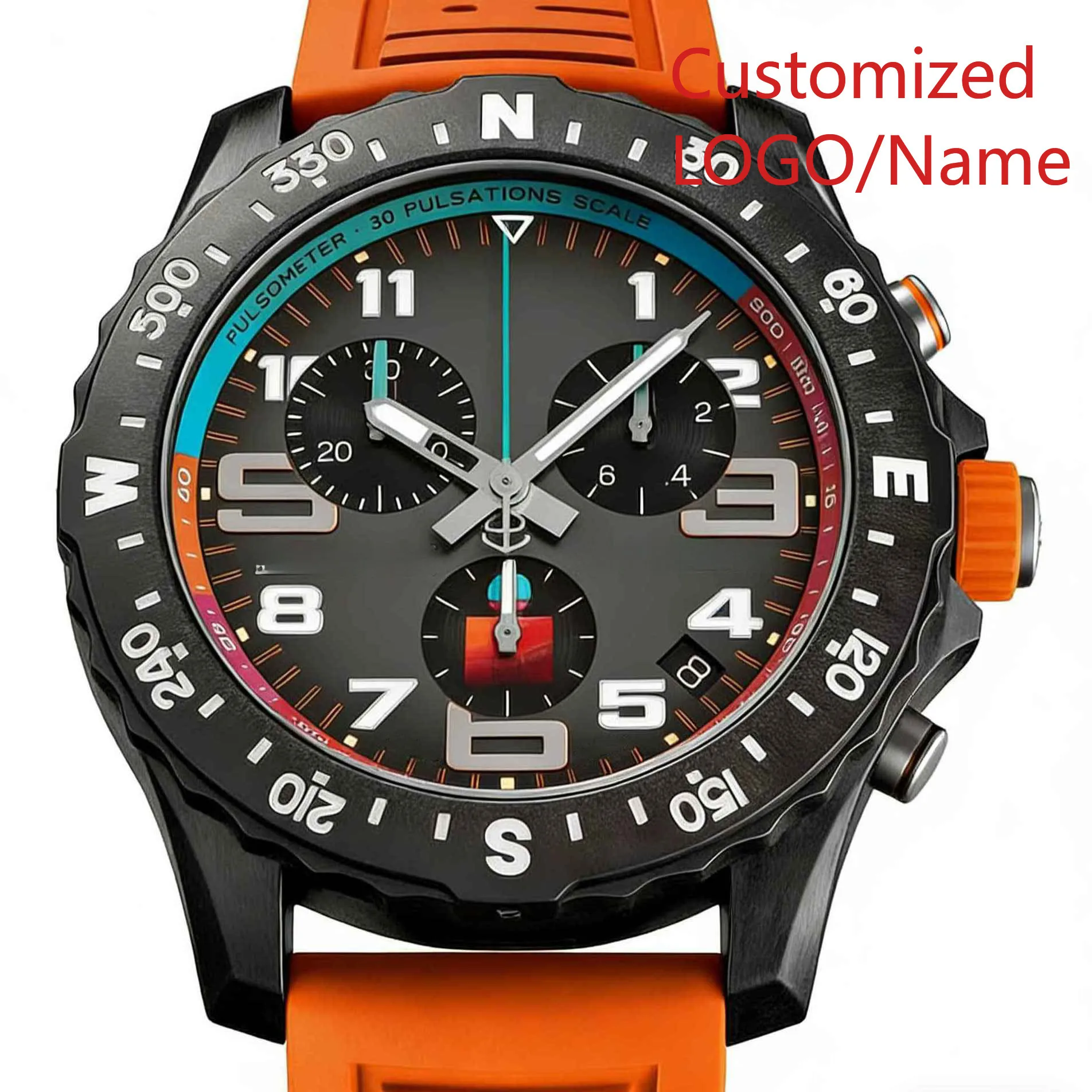 A989 Store 45mm Men's Quartz Movement 904l Stainless Steel Customized Watches