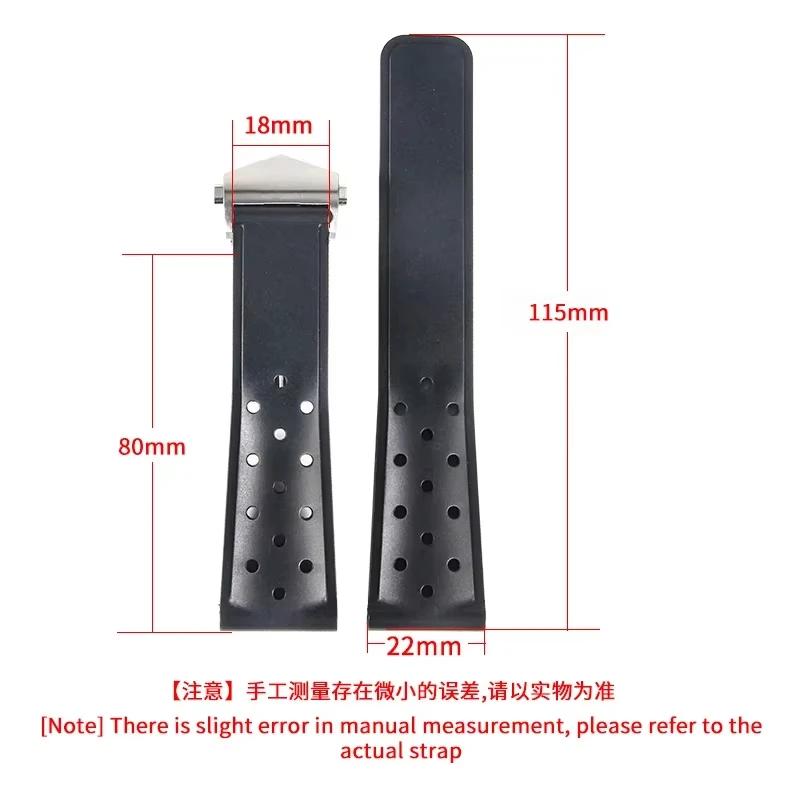 For TAG Heuer F1 Calila Outdoor Safety Waterproof Mountaineering Diving Series Folding Buckle Silicone 22mm Watch Strap