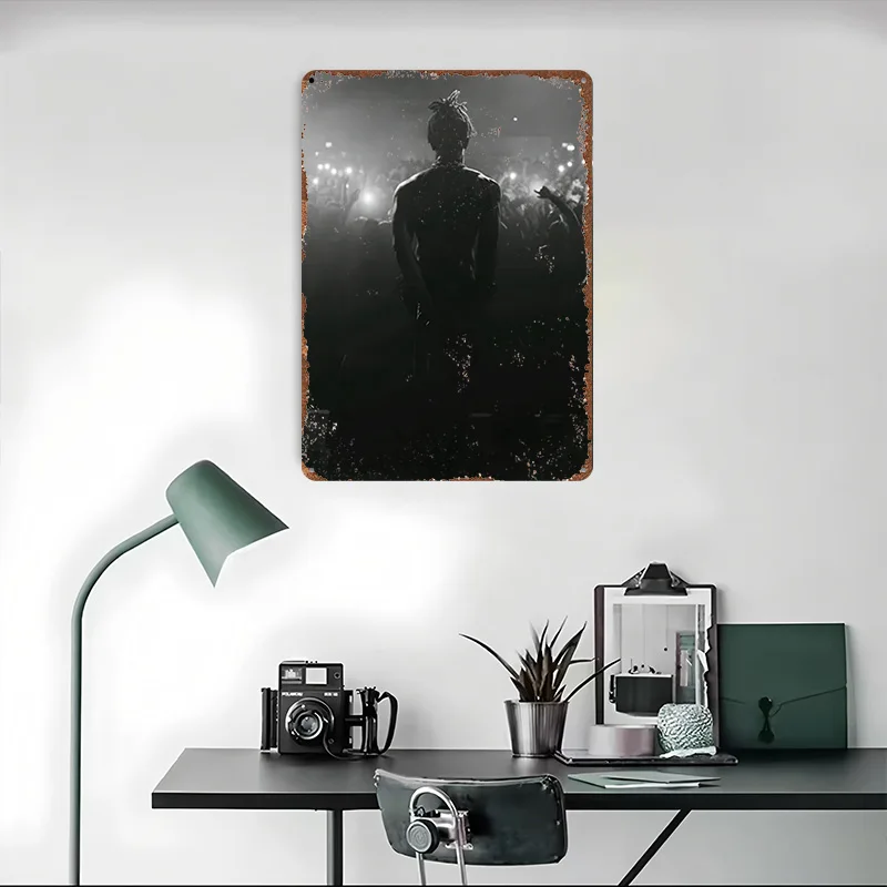 XXXTentacion الحفل المعادن المشارك تين علامات جدار الفن مكتب ديكور مخصص علامة معدنية للديكور المنزل غرفة الألعاب الديكور #4