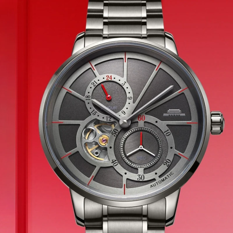 

Beijing Watch Official Genuine Automatic Mechanical Watch Male Orion Hollow Through Waterproof Calendar Gift Men's Watch