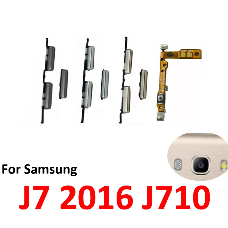 For Samsung Galaxy J7 2016 J710 J710F J710FN Phone New Power Volume Button On Off Up Down External Key Internal Flex Cable Parts