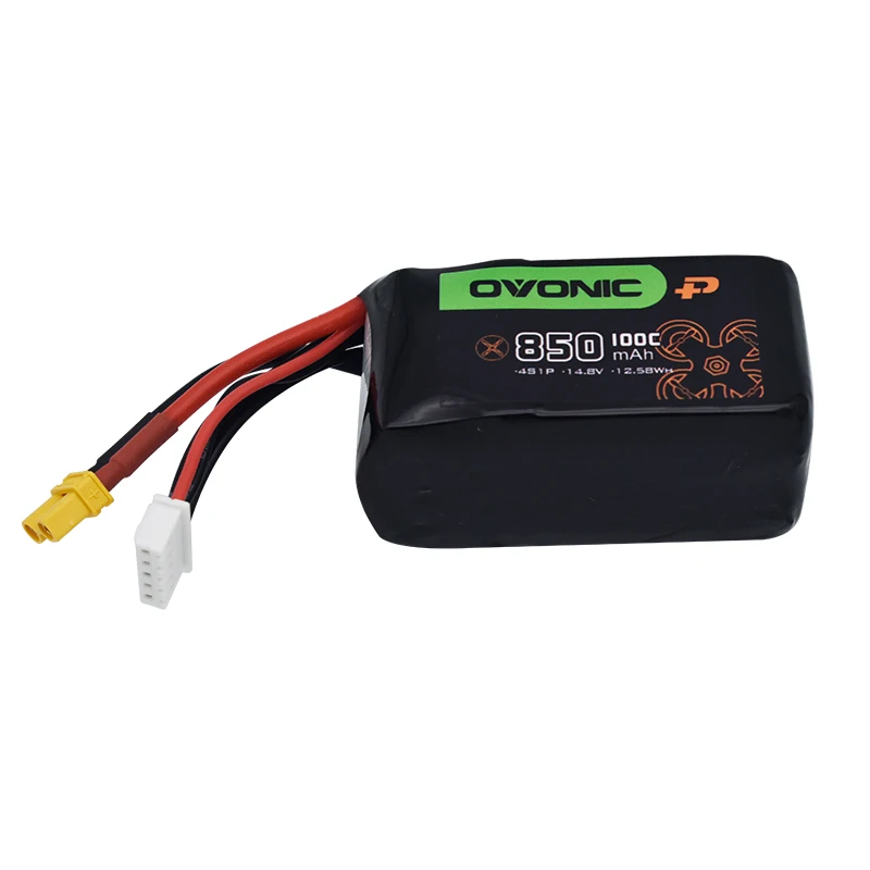 Imagem -02 - Ovonic-lipo Bateria 100c 850mah 14.8v 4s com Xt30 Xt60 Plug para rc Helicóptero Quadcopter Fpv Corridas Drone Peças