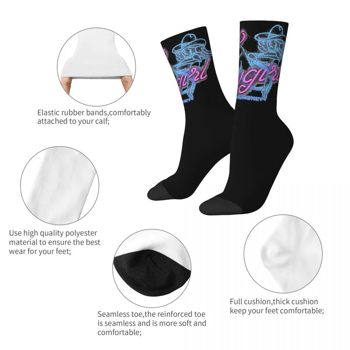 Megan Moroney Country Music Singer Design Crew Socks Accessories for Women Flexible Print Socks