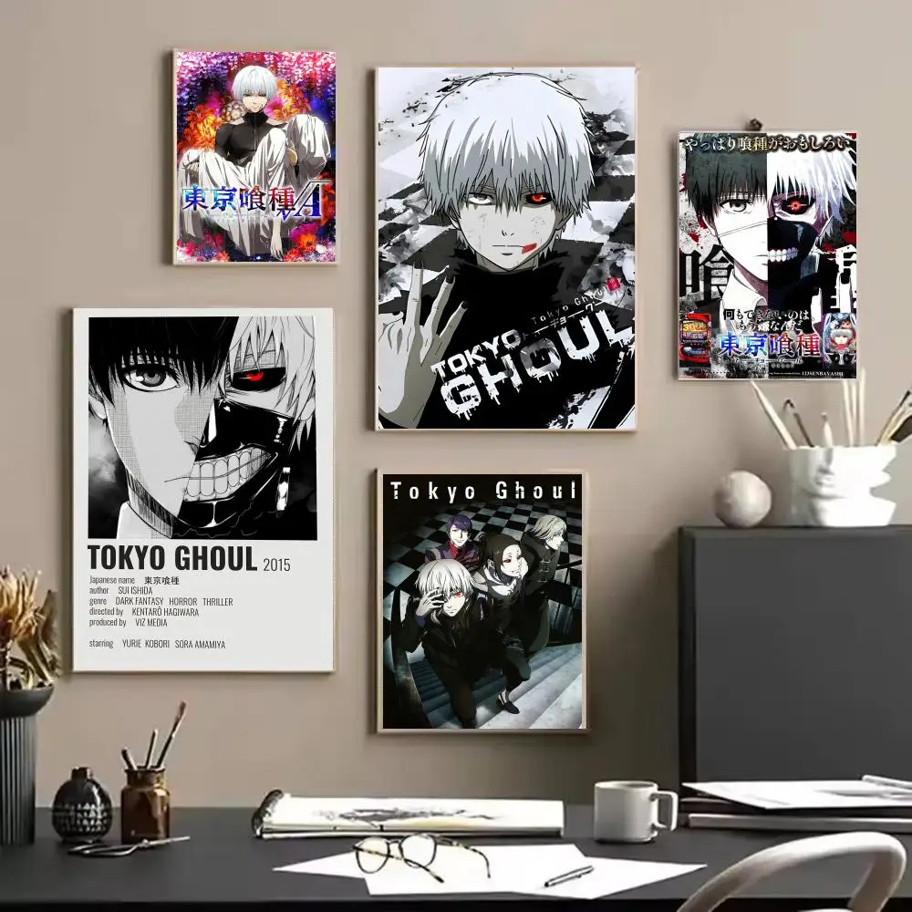 Anime T-Tokyo Ghoul Poster Trendy Aesthetic Wall Art poster high-end Bedroom Home Cafe Decor